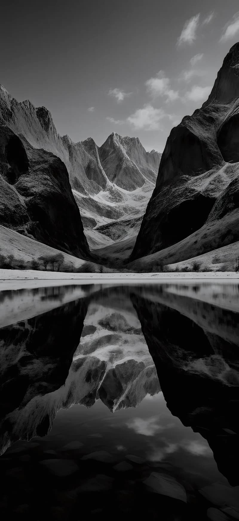 The Onyx Sentinel’s Deep Platinum Embrace 4K Landscape Wallpaper
