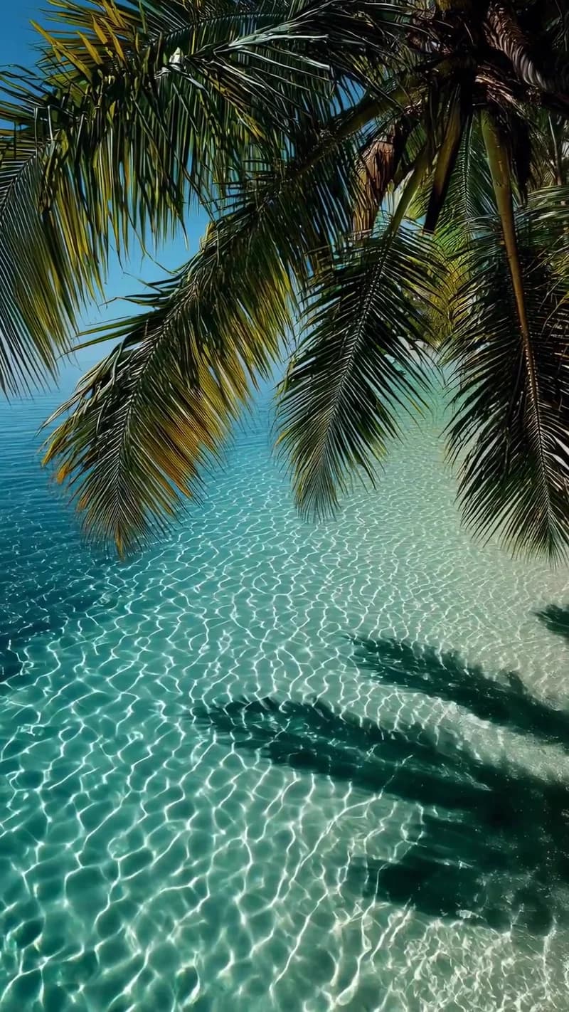 Tropical Palm Beach 4K Live Wallpaper